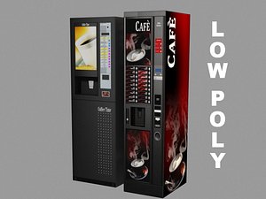 low poly coffee vending machine