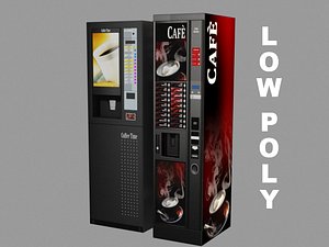 low poly coffee vending machine