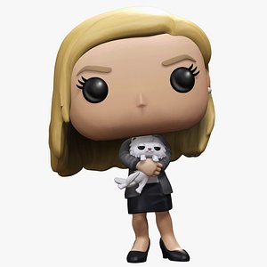3D Funko Style Woman with Cat  Poseable STL Figurine model
