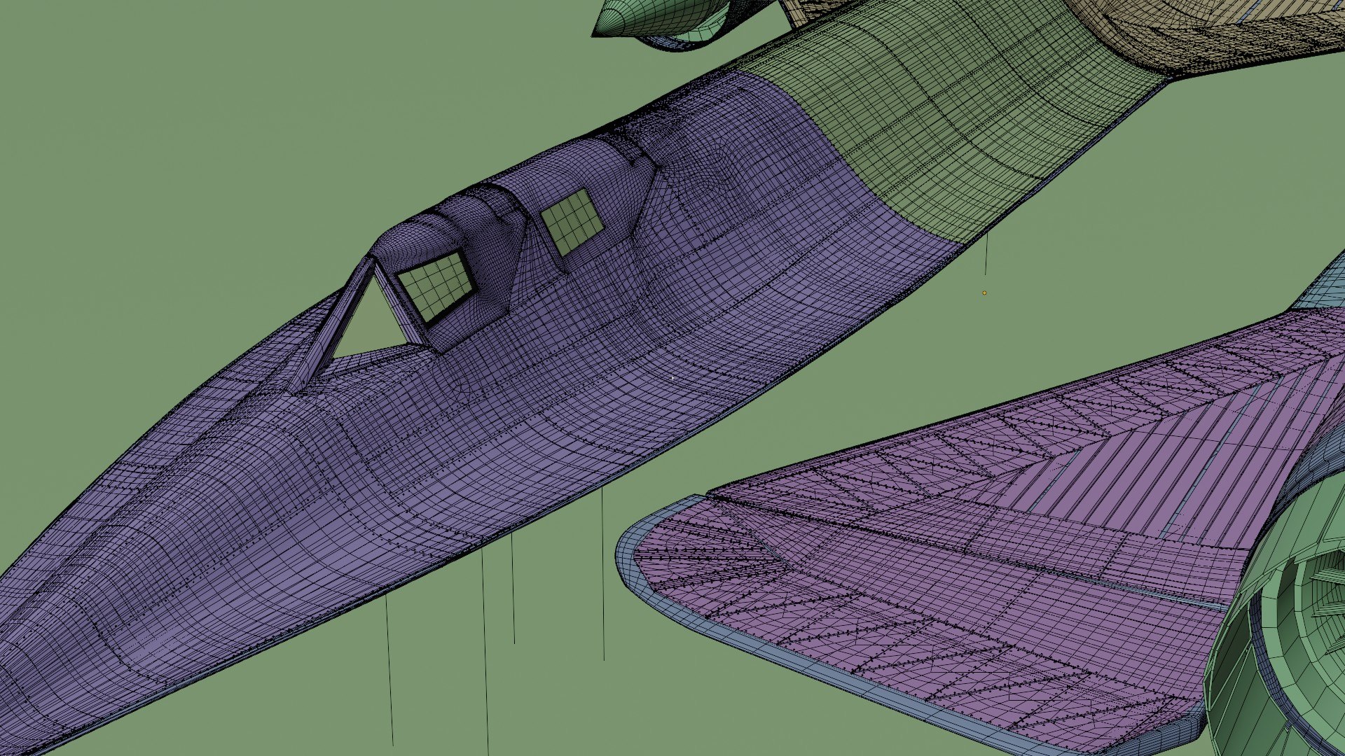 3D Lockheed SR 71 Blackbird Exterior Model - TurboSquid 2109587