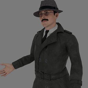 3D model rigged male character