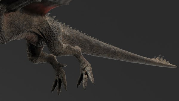 3D dragon rig black - TurboSquid 1569384