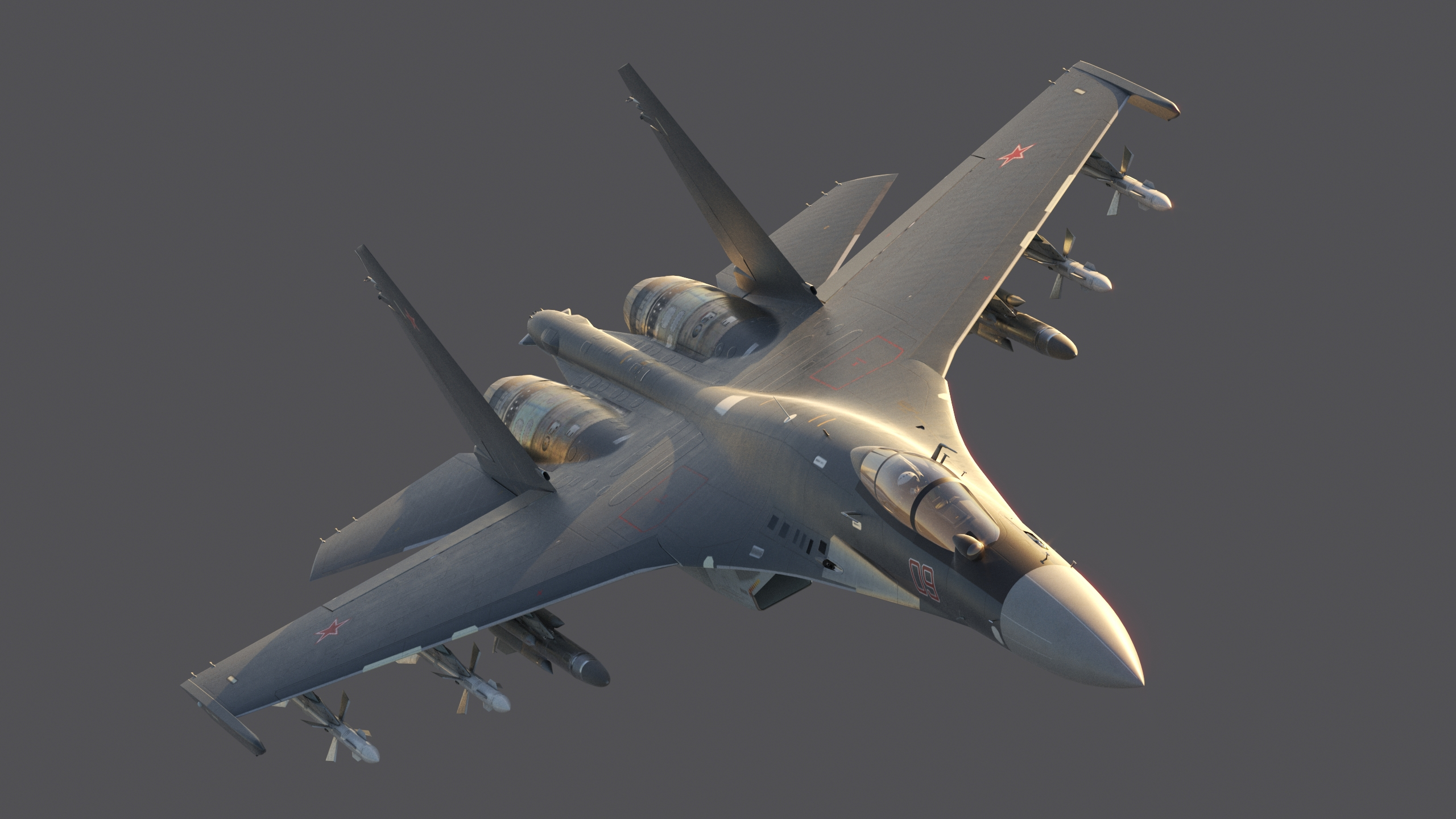 3D модель Су-35 российский истребитель ПВО Фланкер-Э - TurboSquid 1862689