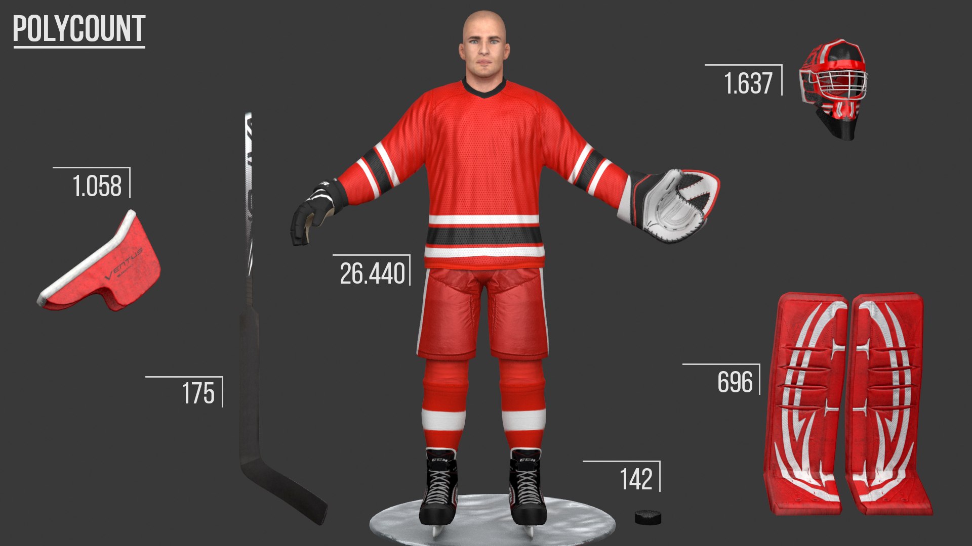 Hockey Goalie 3D Model - TurboSquid 1817196