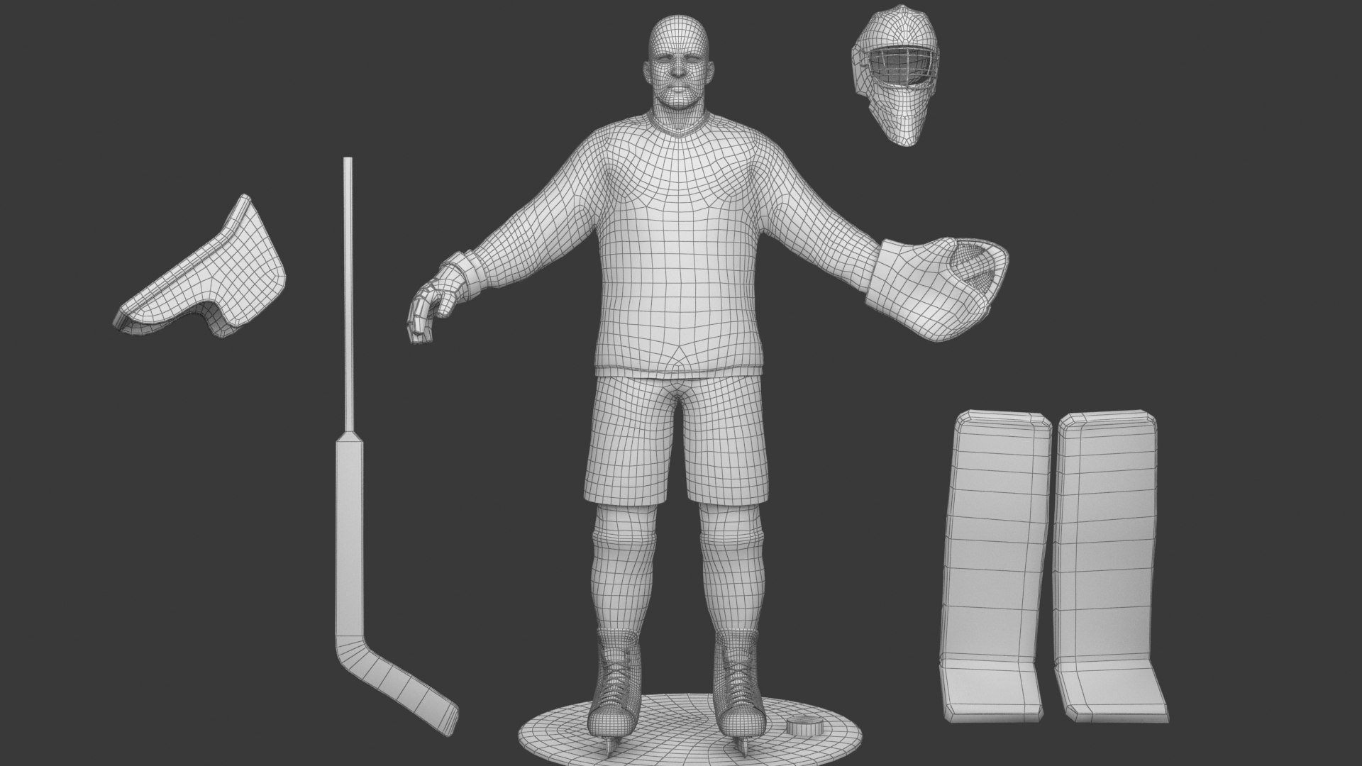 Hockey Goalie 3D Model - TurboSquid 1817196