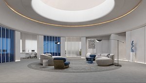 3D Modern Lobby Interior Model