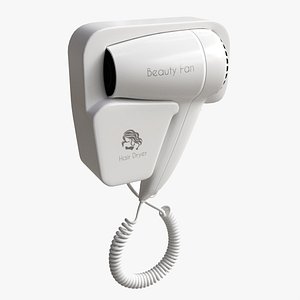3D Wall Mount Compact Hair Dryer