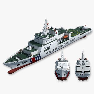 china coast guard 2501 ship maritime law enforcement official ship coast guard ship 3D model