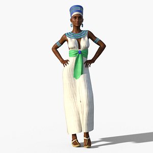 Ancient Egypt Women Rigged Low-poly 3D model