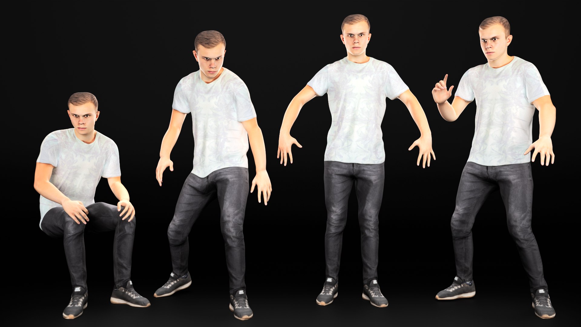 3D Scanned Human Young Rigged - TurboSquid 1462916