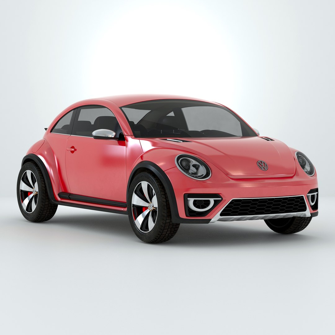 Volkswagen Beetle 2016 Red 3D model preview