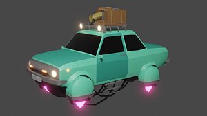 3D Sci-Fi Car 3D Model