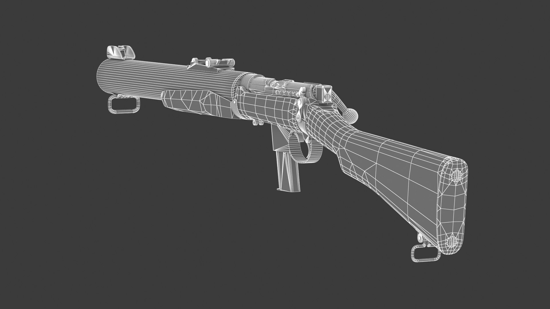 De Lisle Carbine Low Poly 3D Model - TurboSquid 1821479