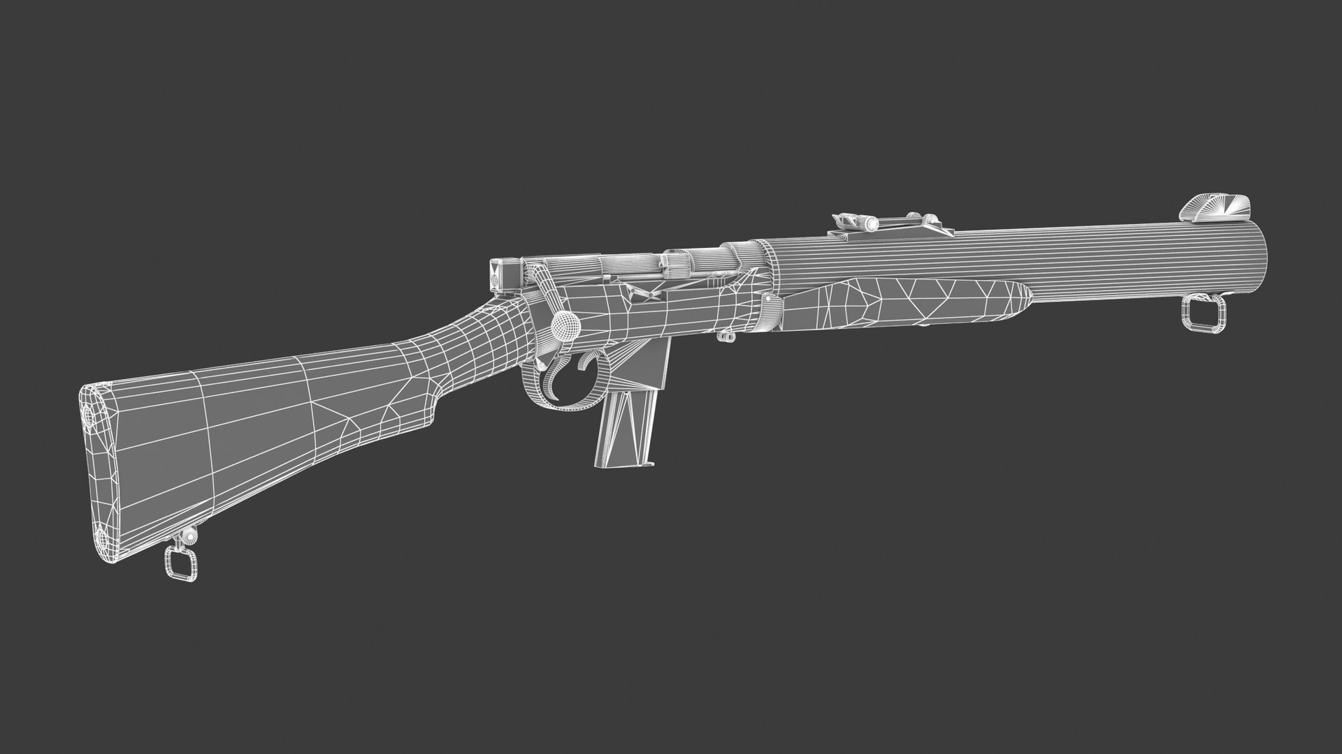 De Lisle Carbine Low Poly 3D Model - TurboSquid 1821479