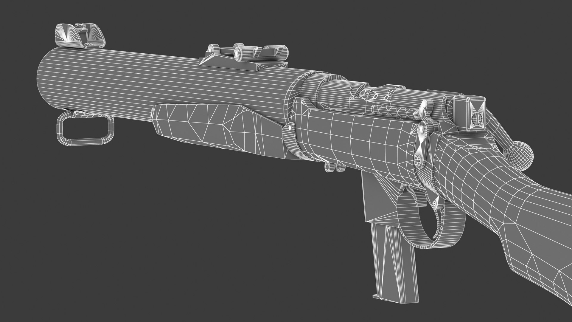 De Lisle Carbine Low Poly 3D Model - TurboSquid 1821479