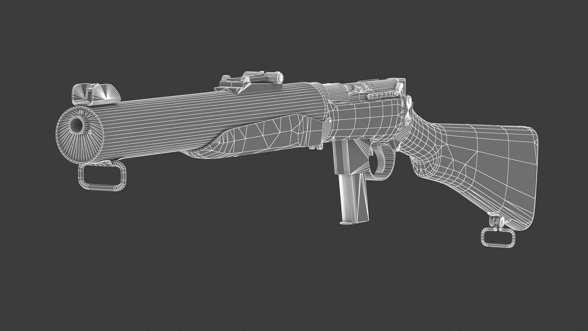 De Lisle Carbine Low Poly 3D Model - TurboSquid 1821479