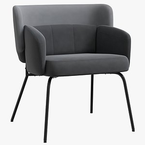 3D model IKEA BINGSTA Armchair Vissle dark grey black
