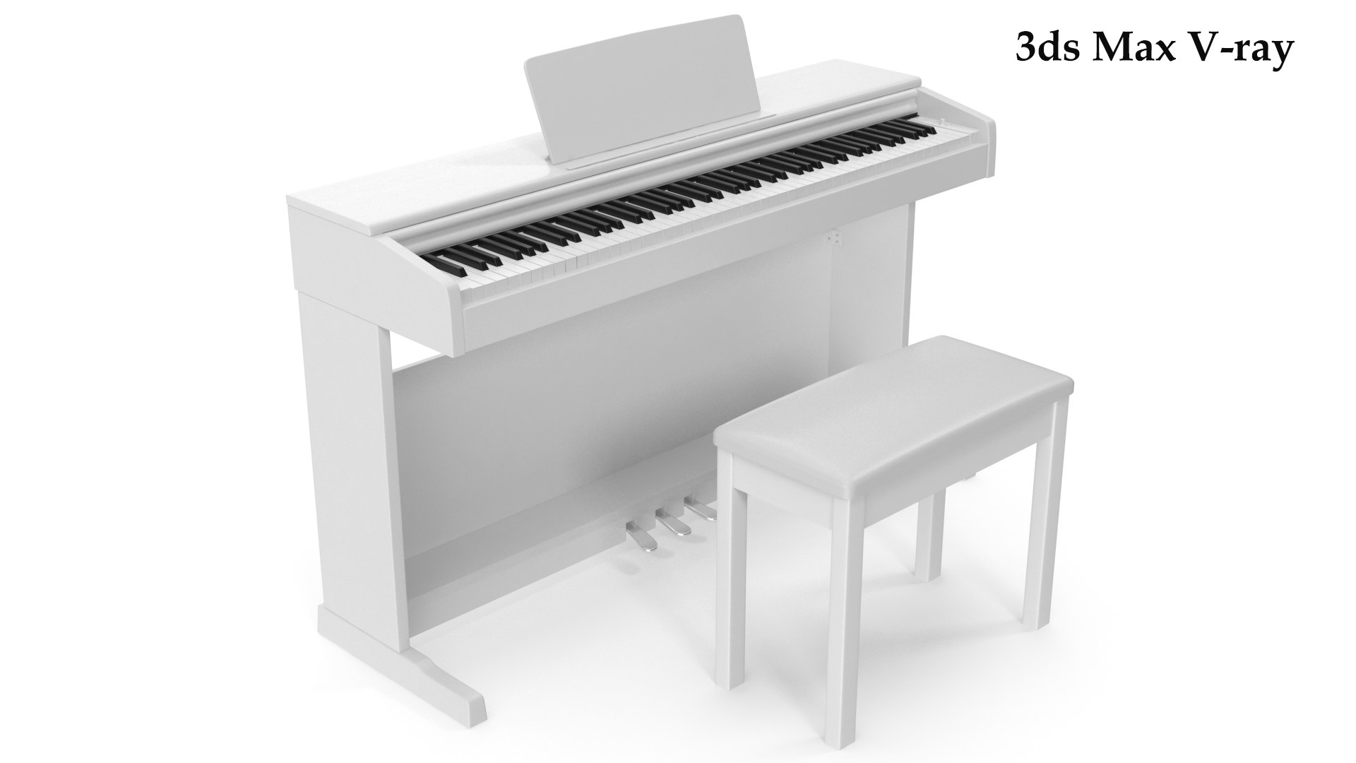 3D Digital Piano - TurboSquid 2280788