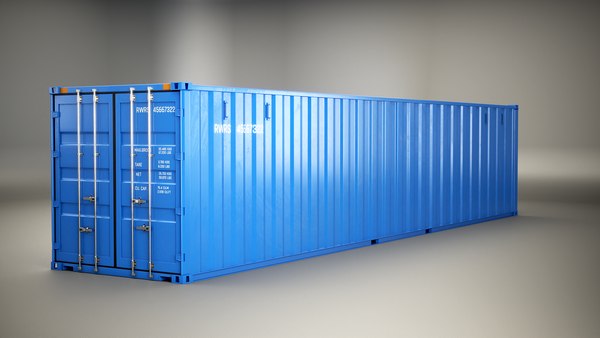 modelo 3d Contenedor de transporte intermodal de 40 pies de largo ...