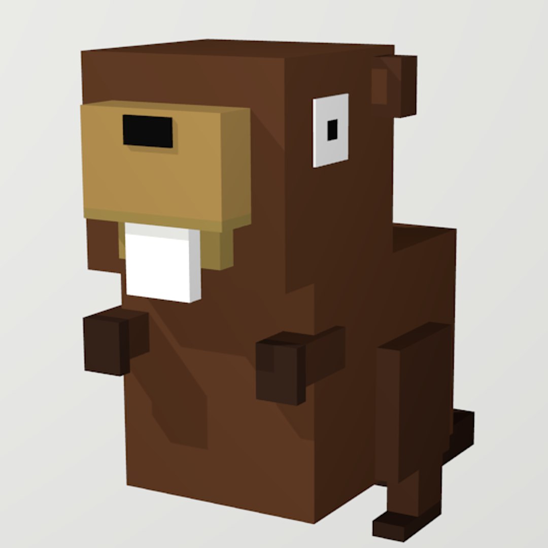 Beaver Voxel Art 3D Model - TurboSquid 1383709