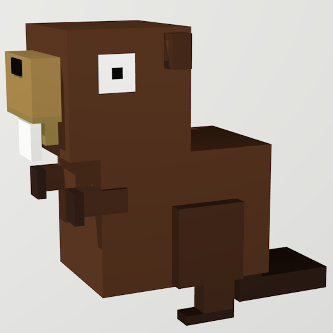 Beaver Voxel Art 3D Model - TurboSquid 1383709