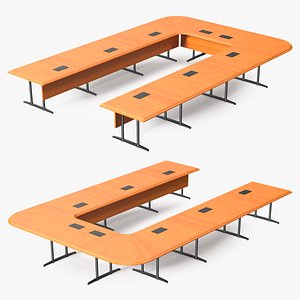 Modern U Shape Conference Table 3D model