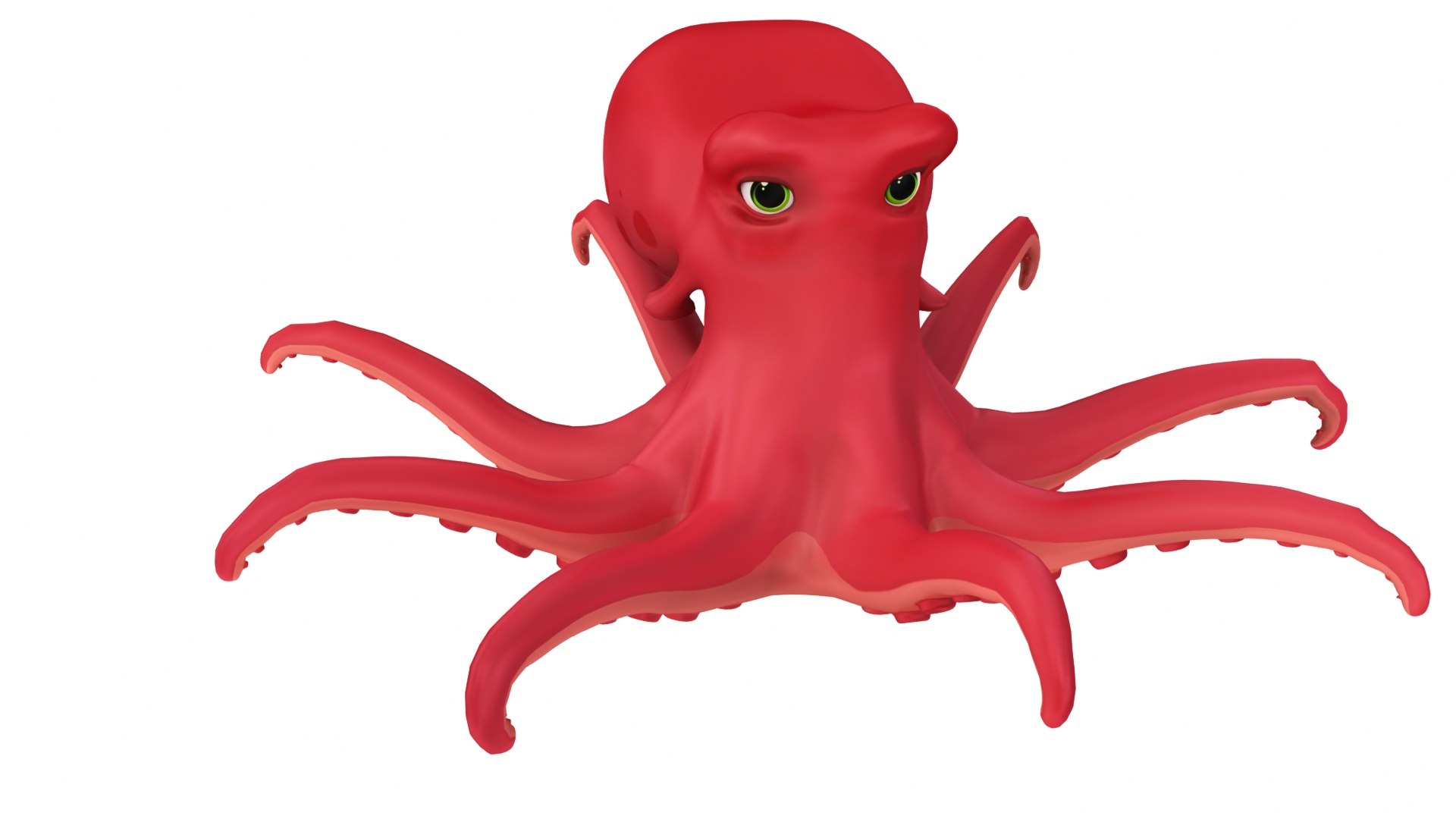 3D Model Octopus Cartoon Rigged Animated - TurboSquid 2077446