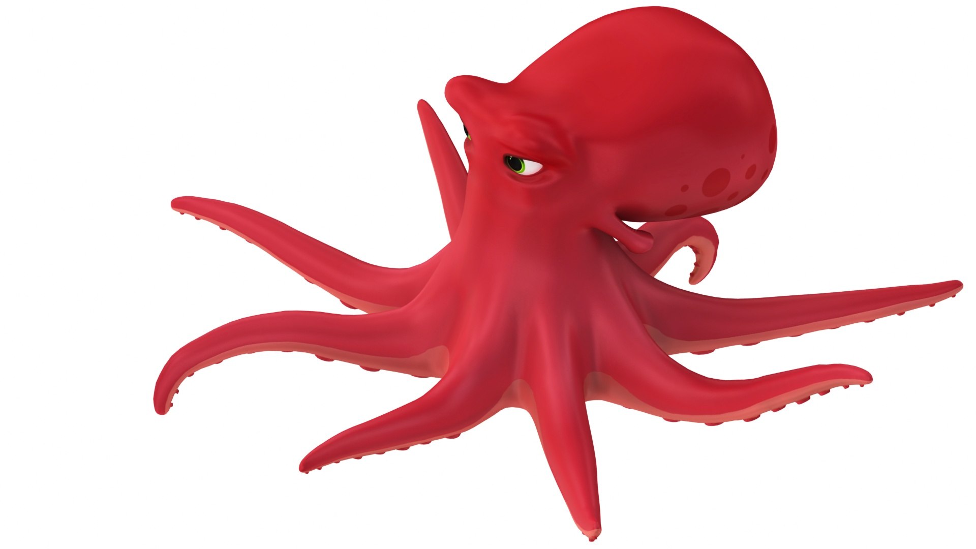 3D Model Octopus Cartoon Rigged Animated - TurboSquid 2077446