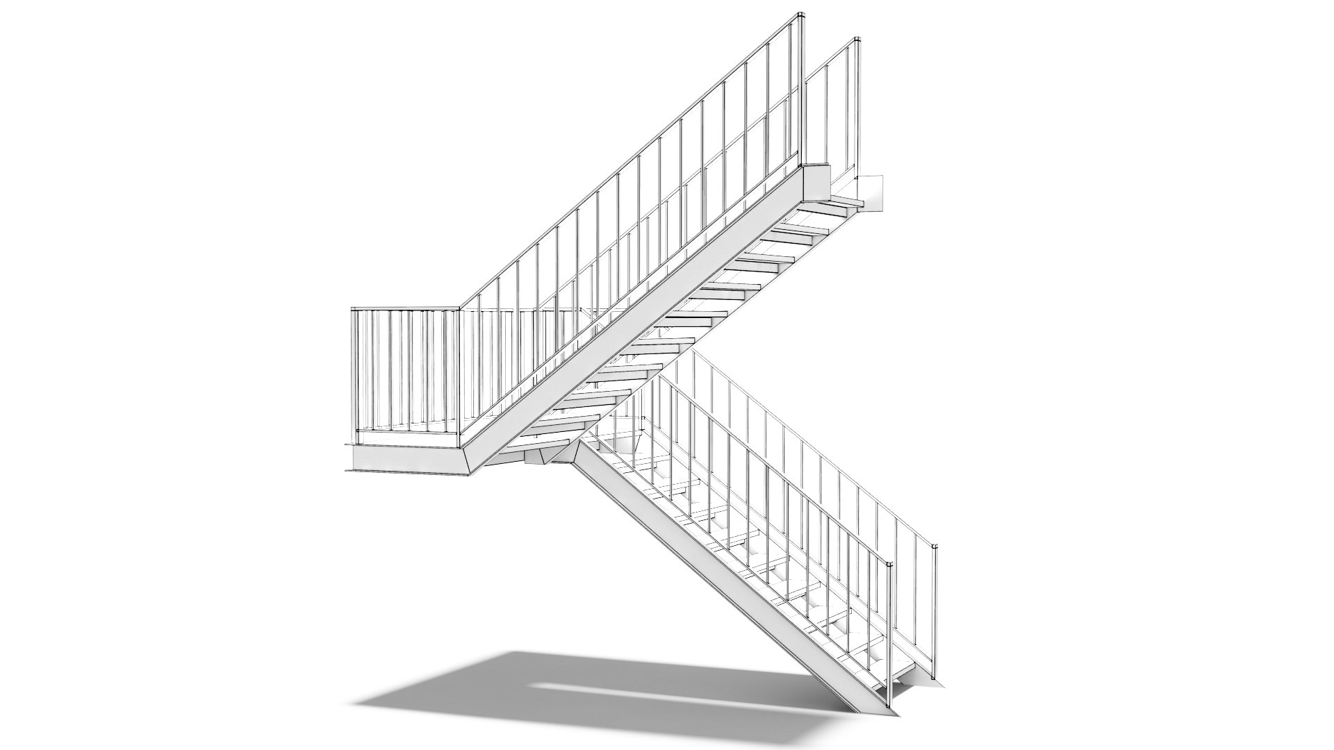 3D Iron Stair Model - TurboSquid 1895556