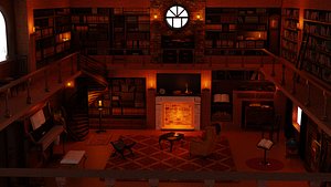 Library Interior model