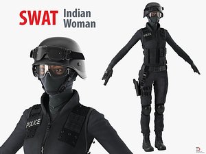 swat indian woman 3d model