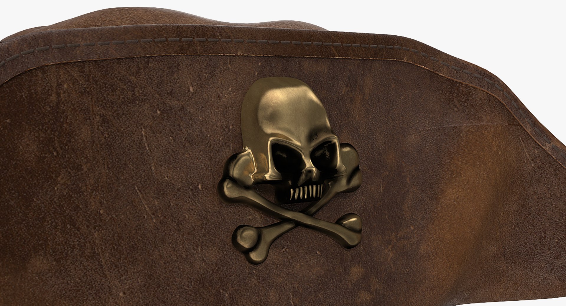 3D skull crossbones pirate hat model - TurboSquid 1296401