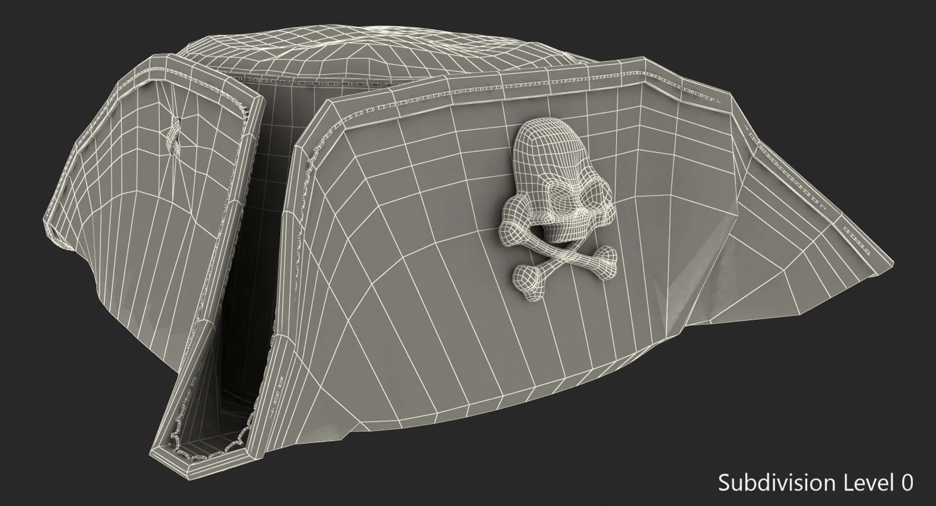 3D skull crossbones pirate hat model - TurboSquid 1296401