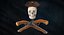 3D skull crossbones pirate hat model