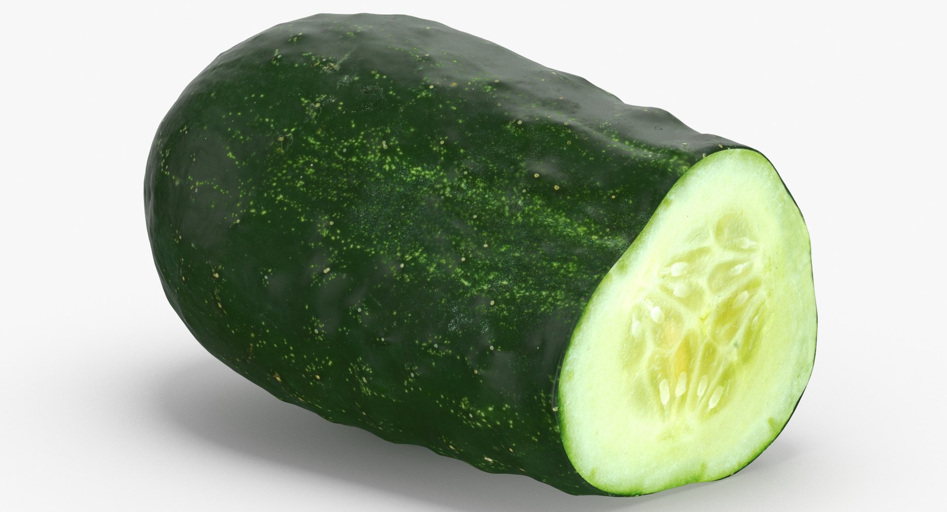 Kirby Cucumber Half and Cut Collection 01 2 models 3D model