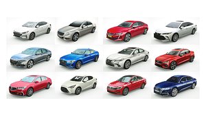 12 Low Poly Sedans v1