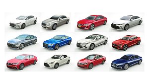 12 Low Poly Sedans v1