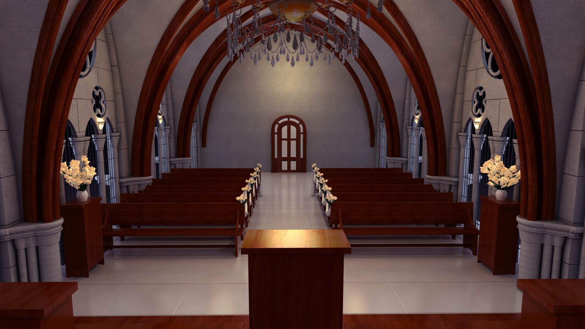 Church Interior Model - TurboSquid 1800416