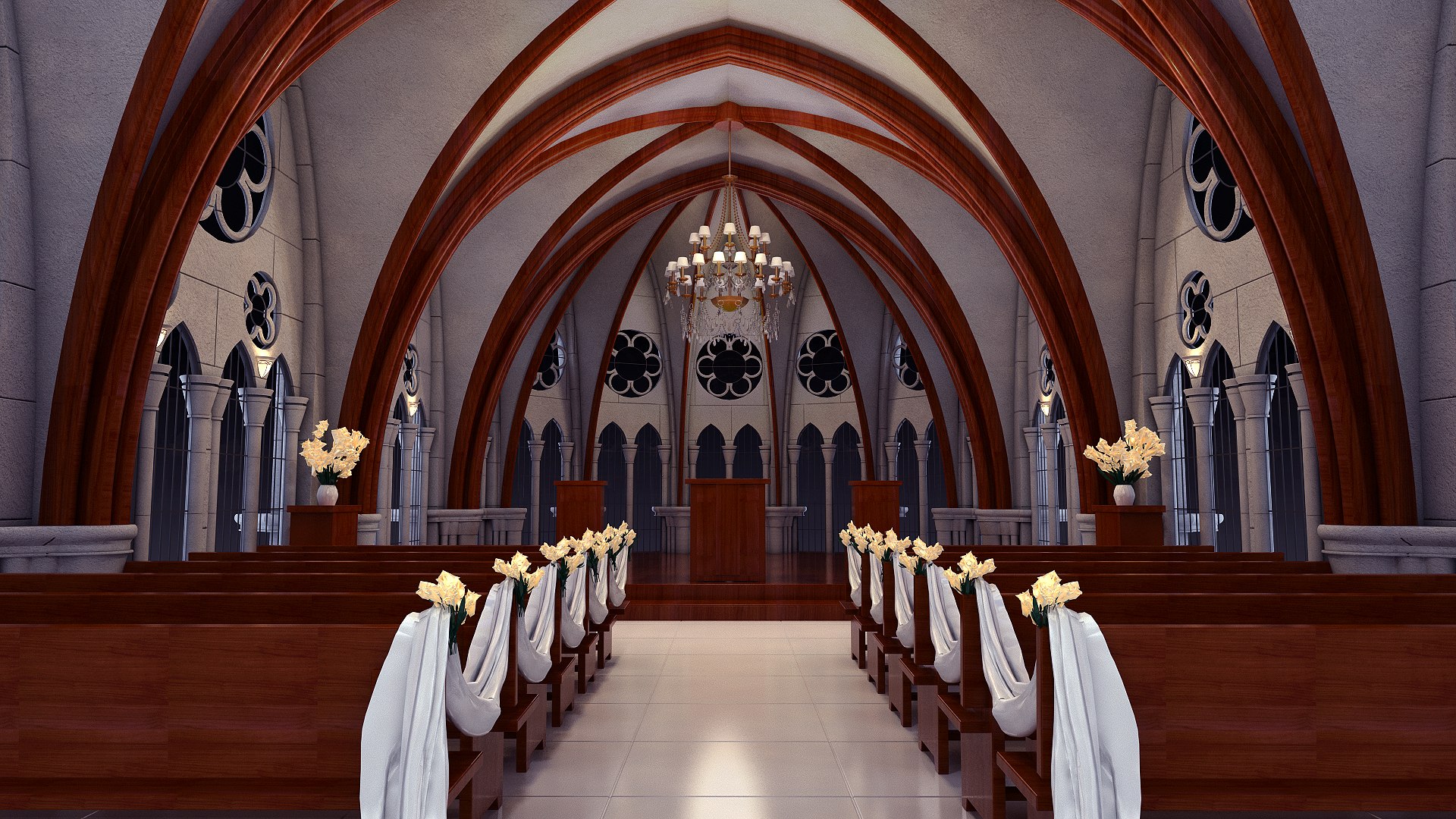 Church Interior Model - TurboSquid 1800416
