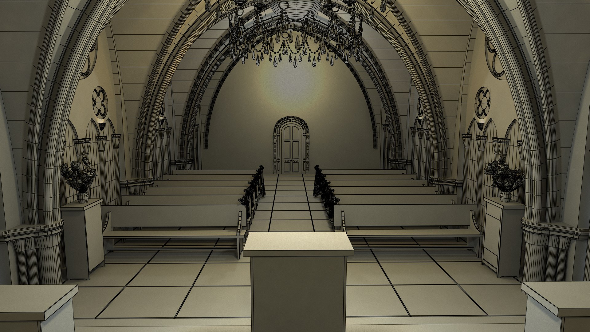 Church Interior Model - TurboSquid 1800416