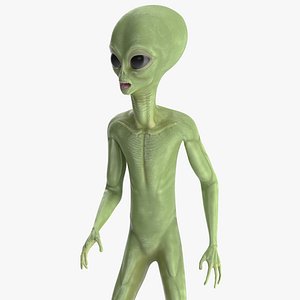 cartoon alien rigged model