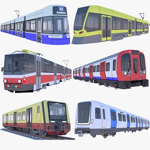 3D Model European Trams And Metro II - TurboSquid 2357435