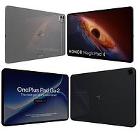 Honor Magic Pad 4 Gray And OnePlus Pad Go 2 Shadow Black