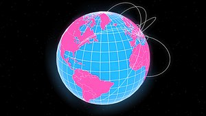 Abstract Geopolitical Earth Globe