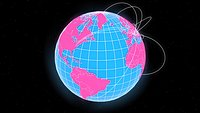 Abstract Geopolitical Earth Globe