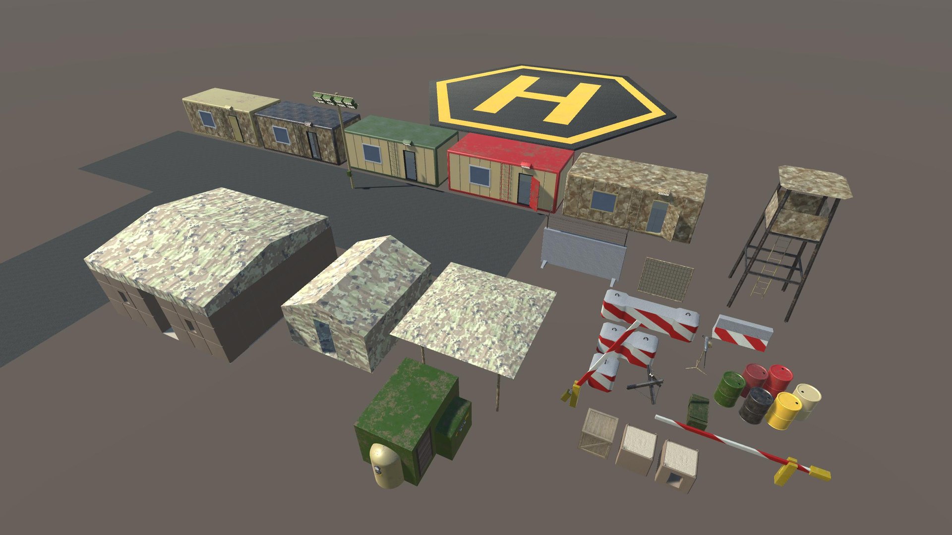 military base 3D model https://p.turbosquid.com/ts-thumb/KF/3VHILp/qzdLCTCl/unity/jpg/1557735456/1920x1080/fit_q87/9a732f20ac0a8a54ee786dfa91973b1e9f01f58c/unity.jpg
