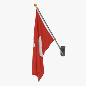 Wall Flag Switzerland 3D model