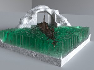 3D sculpture submarine model
