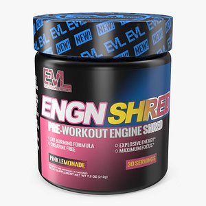 EVL ENGN Shred Pre Workout Thermogenic Fat Burner 3D