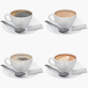 Coffee Cup Large Collection 3D model